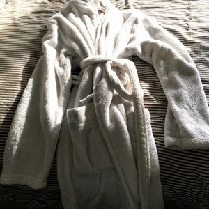 Fluffy White Terry Cloth Robe